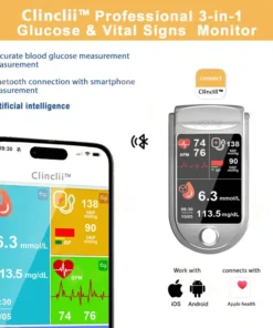 Clinclii™ 𝐏𝐫𝐨𝐟𝐞𝐬𝐬𝐢𝐨𝐧𝐚𝐥 𝟑𝐢𝐧𝟏 𝐆𝐥𝐮𝐜𝐨𝐬𝐞 & 𝐕𝐢𝐭𝐚𝐥 𝐒𝐢𝐠𝐧𝐬 𝐌𝐨𝐧𝐢𝐭𝐨𝐫