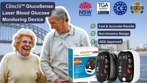 Clinclii™ GlucoSense Laser Blood Glucose Monitoring Device