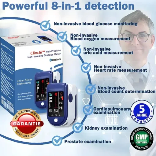 Clinclii™ High Precision Non-Invasive Blood Glucose Meter