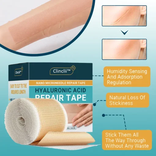 Clinclii™ Hyaluronic Acid Nano Microneedle Repair Tape
