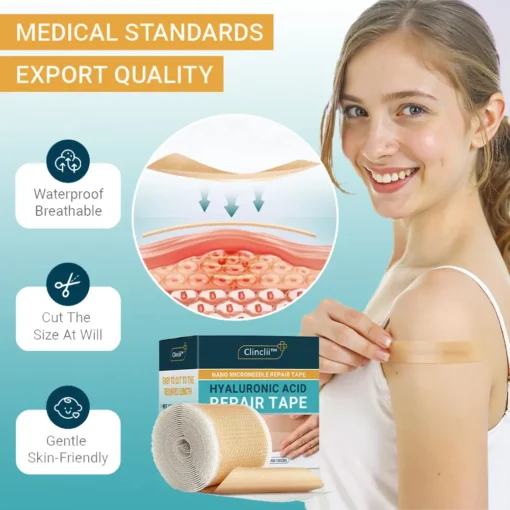 Clinclii™ Hyaluronic Acid Nano Microneedle Repair Tape