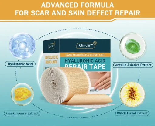 Clinclii™ Hyaluronic Acid Nano Microneedle Repair Tape