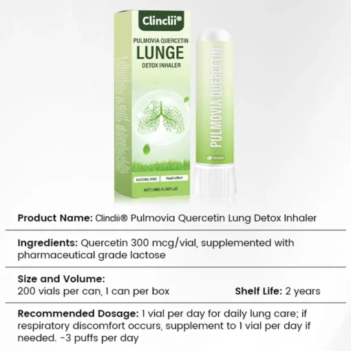 Clinclii® Pulmovia Quercetin Lung Detox Inhaler