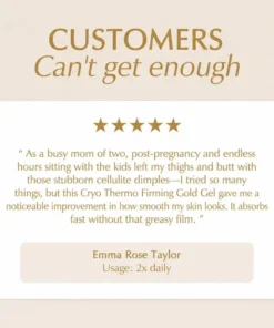 Clinclii® 15-Day Fast-Acting Anti Cellulite Sculpting & Tightening Burn Gold Massage Cream