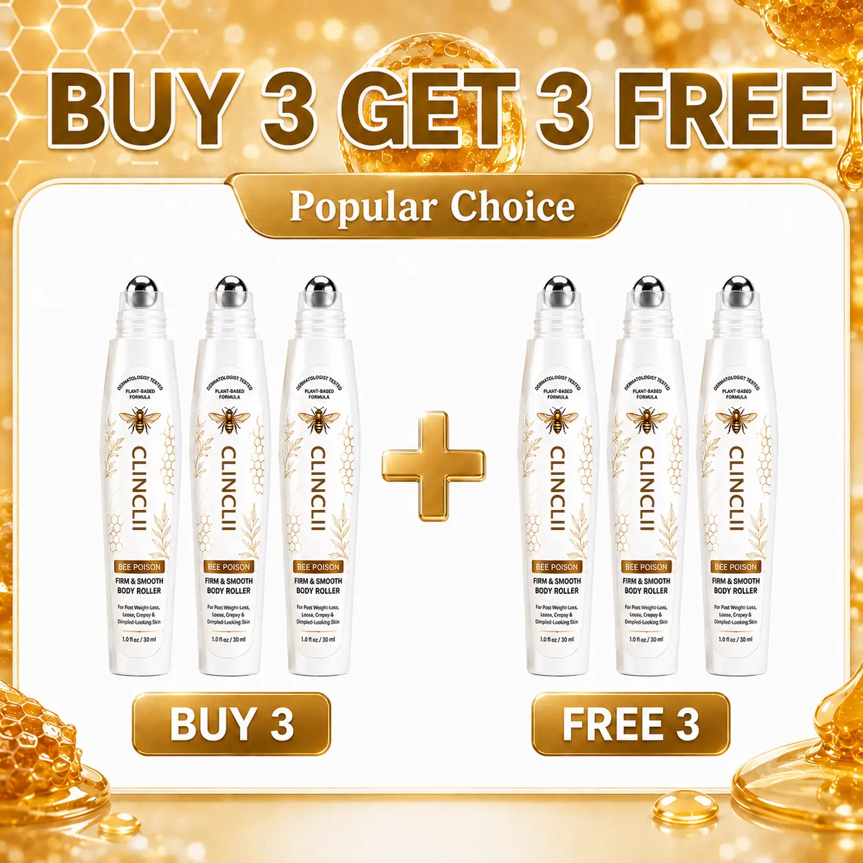 Clinclii™ Bee POISON & Smooth Body Roller