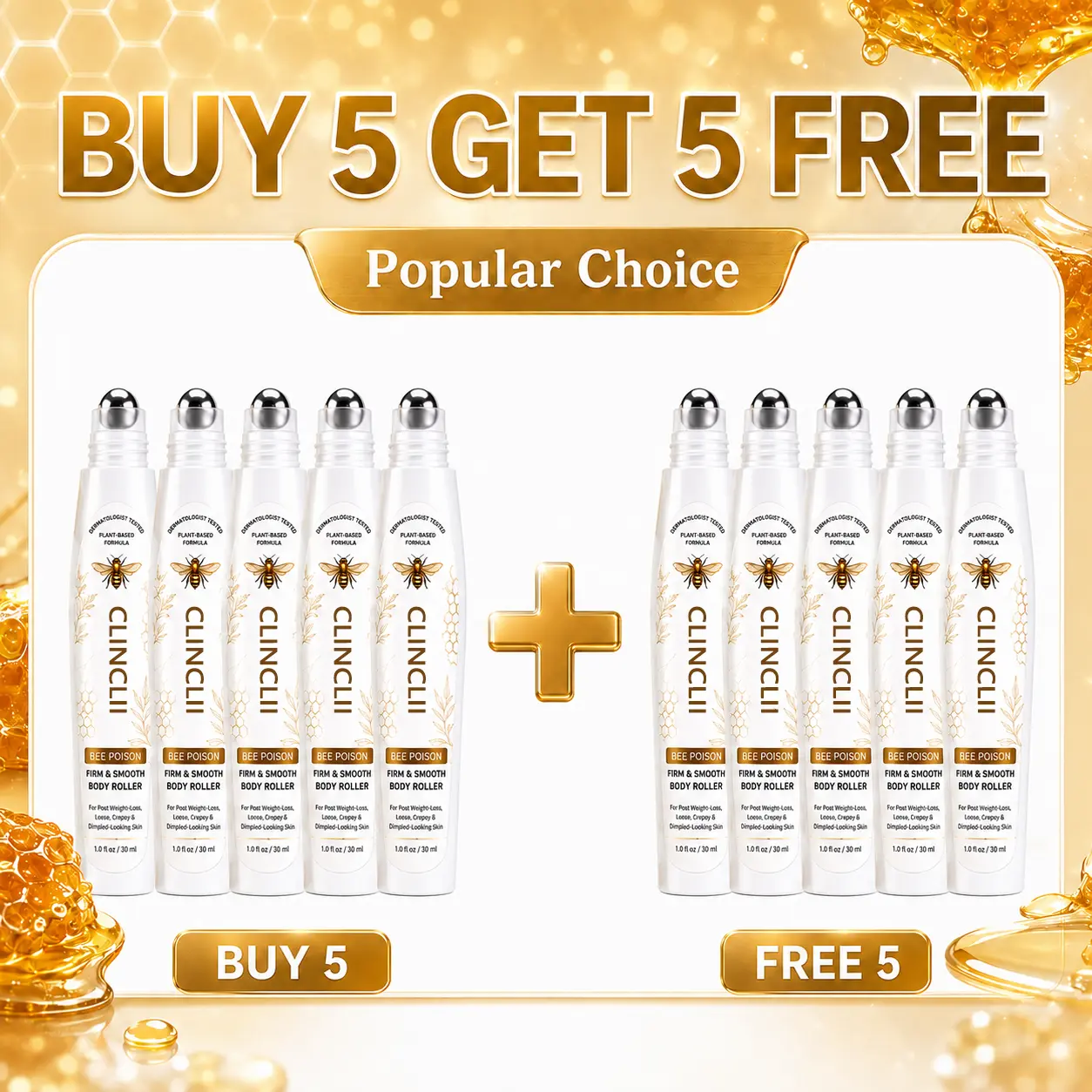 Clinclii™ Bee POISON & Smooth Body Roller